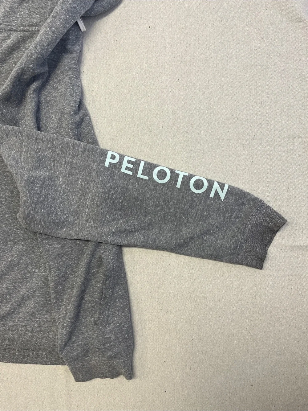 Peloton Gray Full Zip Hoodie XL Athletic Workout Athleisure Sweatshirt